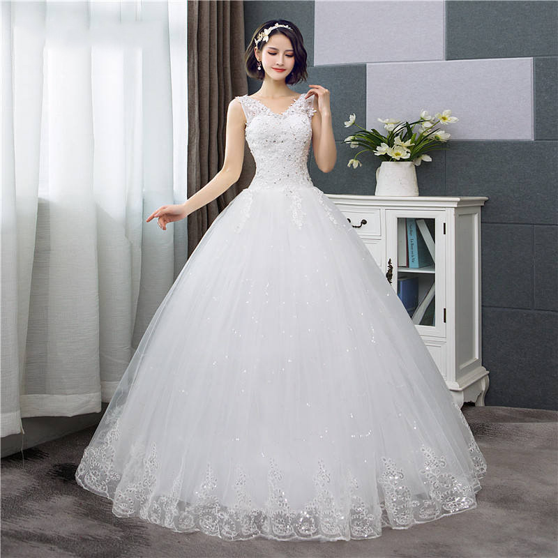 Light Wedding Dress 2026 New Style Elegant Strapless Petite Bride Main Dress Simple and Elegant High-End Gown Floor-Length Wedding Dress