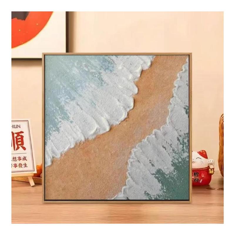20*20数字肌理画diy网红手作店批发摆摊手工石英砂立体浮雕装饰画|undefined