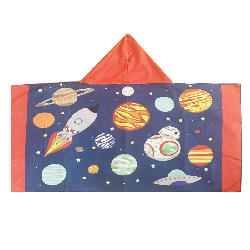 Toallas de baño de cuatro estaciones capa de niños absorción rápida secado grueso buckle diseño natación toalla de baño impresa portátil toalla de baño