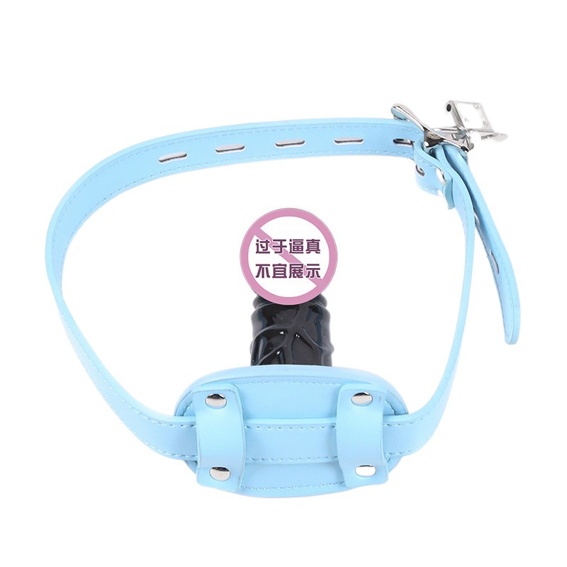 Enchufe anal enchufe de la boca de cuero SM pene largo corto pareja hembra aparato boca bola desmontaje bloqueo negro suministros para adultos