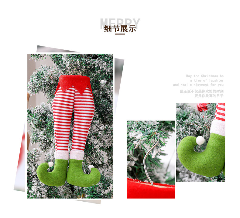 Christmas Ornaments Cute Elf Legs Window Decoration Pendant Wholesale Nihaojewelry display picture 6