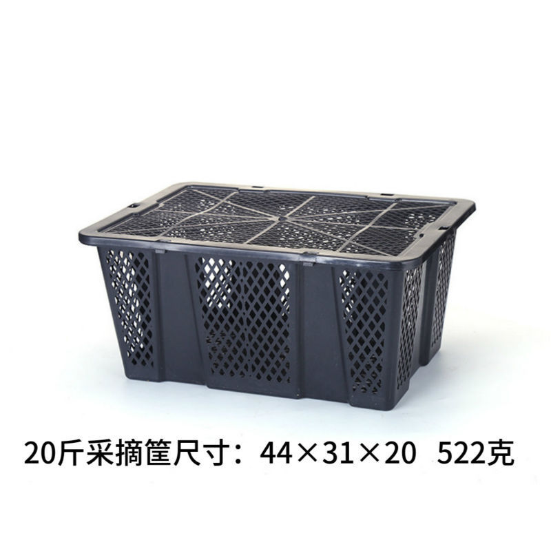 蓋付きプラスチック輸送回転かご箱枠ブドウかご楊梅かご果物摘採輸送バスケット野菜かご枠|undefined