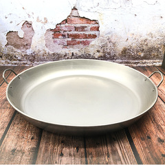 T9J5雙耳平底鍋無塗層烙餅鍋家用煎餅果子鍋鏊子擺攤煎餅鍋鐵板燒