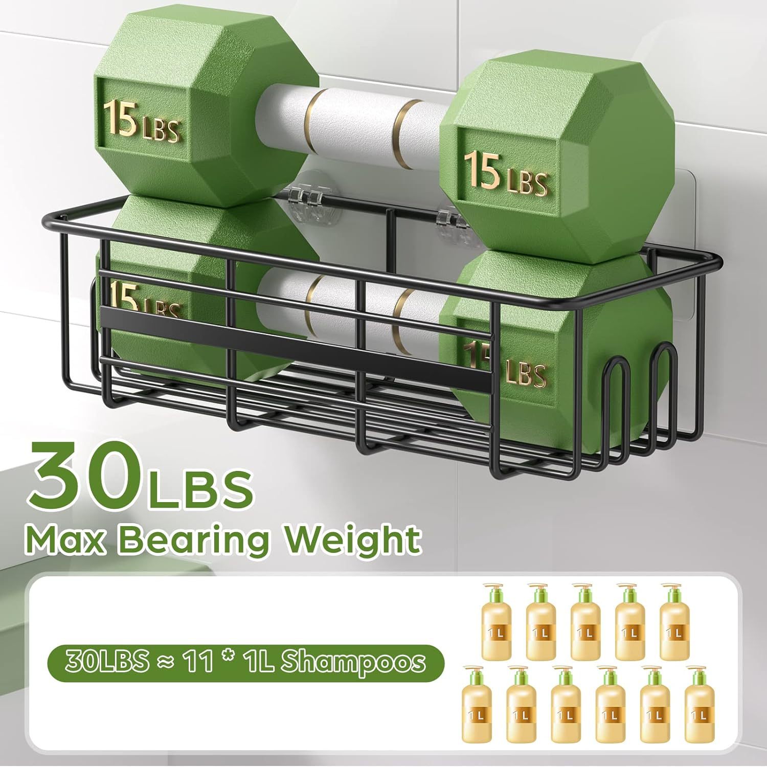 Estante de almacenamiento de baño sin perforadoras transfronterizo montado en la pared fregadero de cocina de múltiples capas inodoro estante de almacenamiento de organización multifuncional