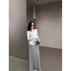 5werkwen半身スカート女性の夏の垂れ毛がゆったりしています。