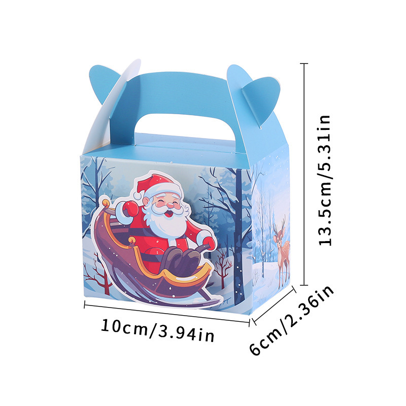 クリスマスキャンディー箱立体箱リンゴ箱Merry Christmas創意立体箱手提げ紙箱現物|undefined