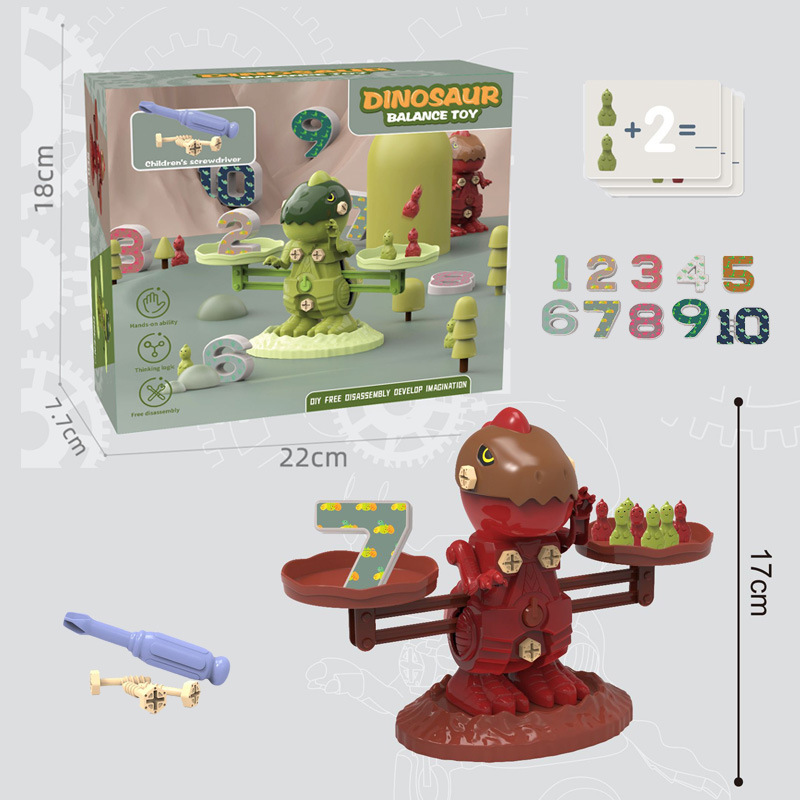 Equilibrio digital de educación temprana para niños Juego de escritorio DIY tuerca ensamblada dinosaurio equilibrio ciencia y educación entre padres e hijos juguete STEM