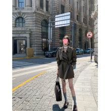 中长款卡其色爆款风衣外套女2025春秋季新款小个子韩系英伦风休闲