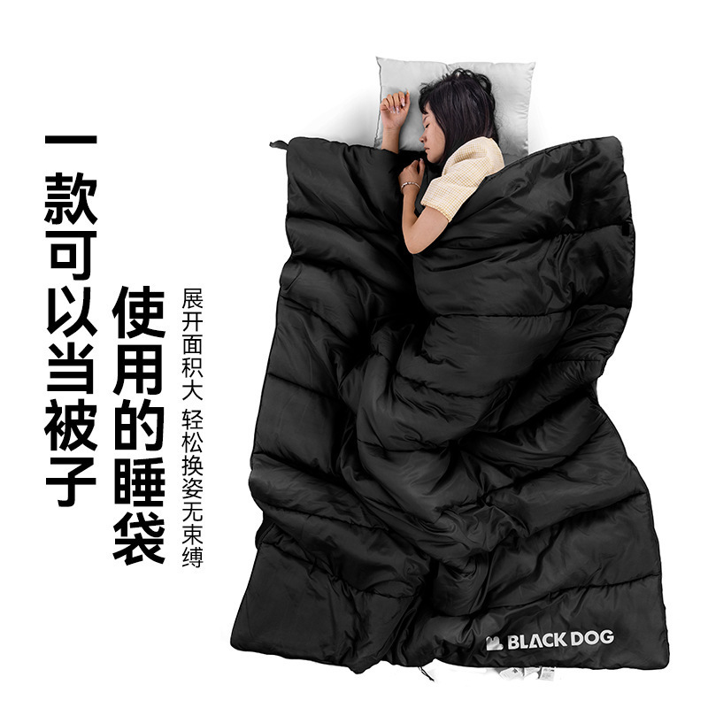 Blackdog ブラックドッグ アウトドア キャンプ 封筒型寝袋 大人用 フィールドテント 春と秋 ウォームダウン コットン ポータブル|undefined