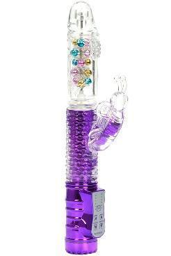 36-Frequency Rotating Bead Wand Vibrator with Telescopic Swing, USB Rechargeable, Purple — detail image 7