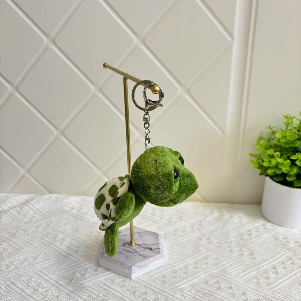 Colgante de Peluche de Tortuga de Felpa para Llaves y Mochilas