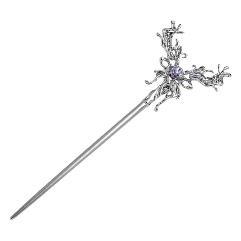 Nuevo estilo chino metal líquido mariposa horquilla estilo Nacional tocado de alto grado diseño nicho estilo antiguo accesorios para el cabello para las mujeres verano