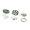 Fashionable retro green spray paint, ring, set, European style, suitable for import