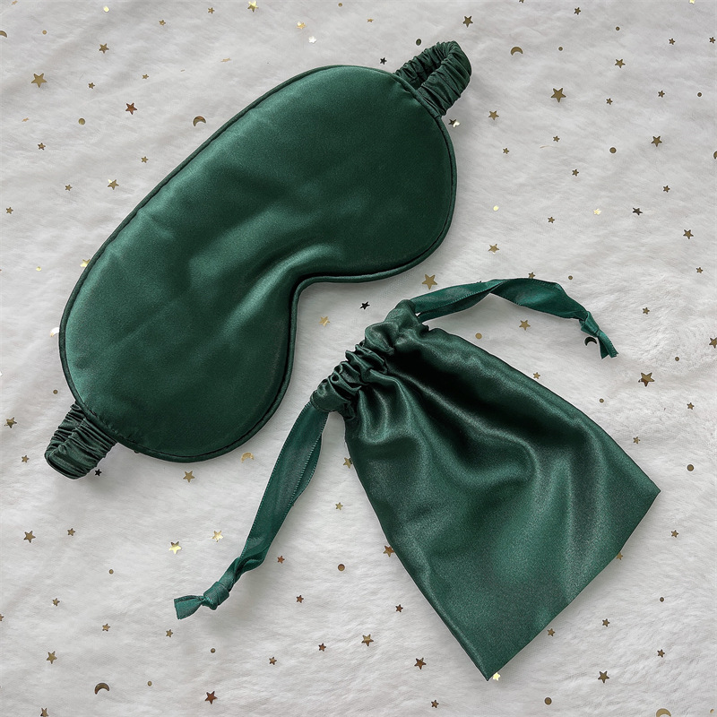 En stock máscara de ojo de seda artificial lazo bolsa nudo regalo de boda traje de seda sueño sombreado máscara de ojo