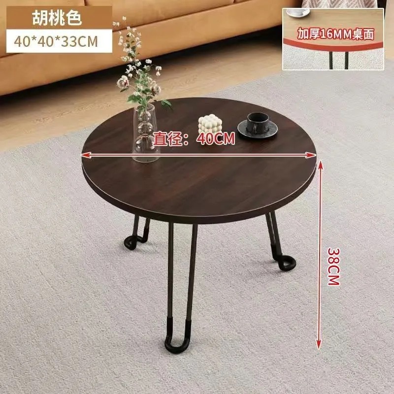 월넛색상[원형커피테이블] 40*40*38