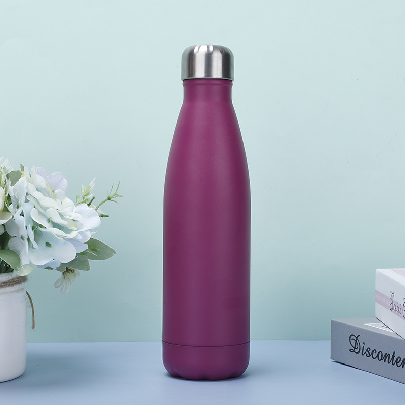 Comercio al por mayor de acero inoxidable ventosa Comercio exterior Amazon botella de boca pequeña portátil deportes al aire libre botella de Coca-Cola personalización