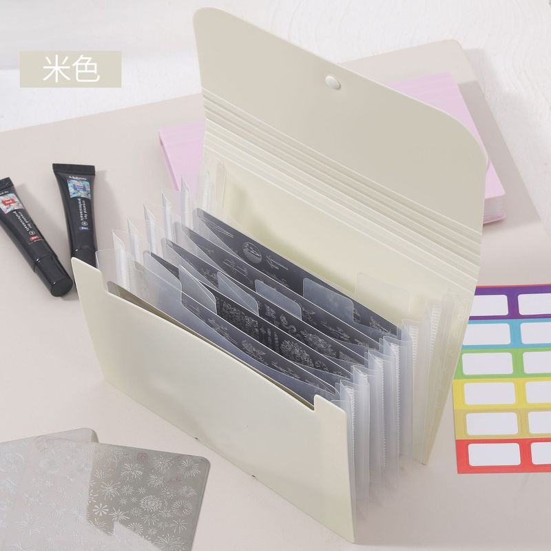 美甲印花钢板收纳册可折叠防尘透明防刮花指甲整理收纳包专用工具|undefined