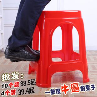 Plastic Stools for Home Use, Thickened Adult Dining Table Chairs, Square Stools, Round Stools, Benches, Plastic Stools, High Stools