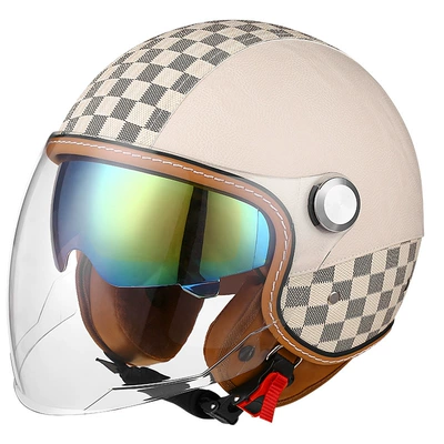 Motosiklet kaskı (dəbilqə) – certification helmet female male retro