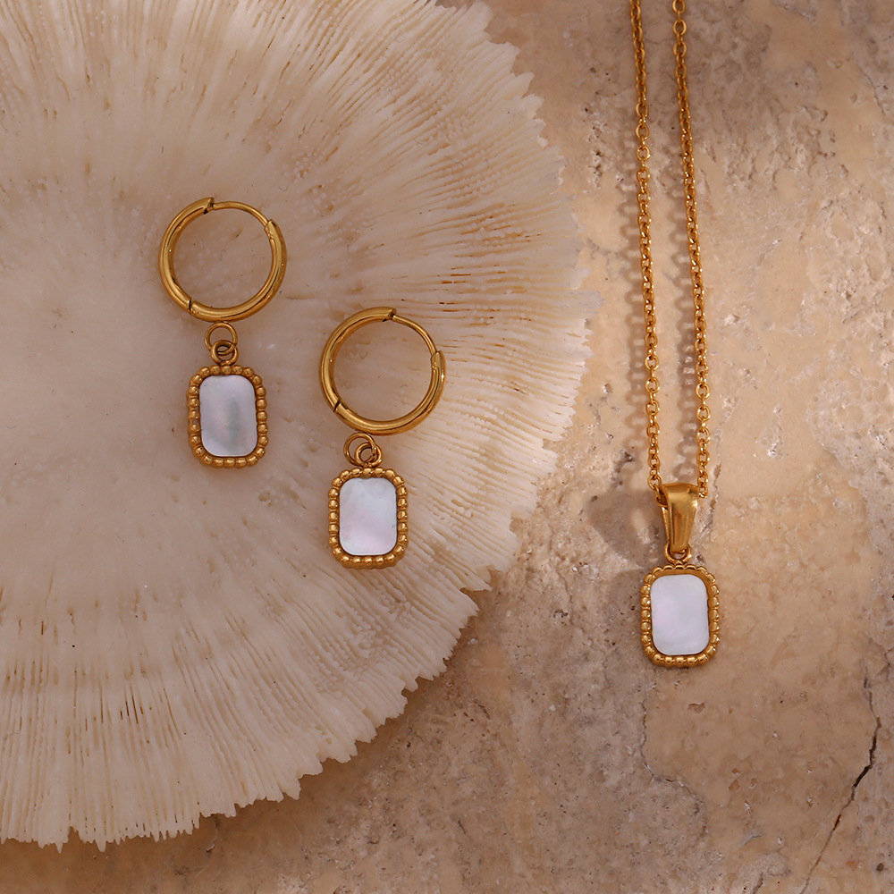 Womenu0027S Lady Geometric Stainless Steel Jewelry Set Geometry Plating Metal Arylic Stainless Steel