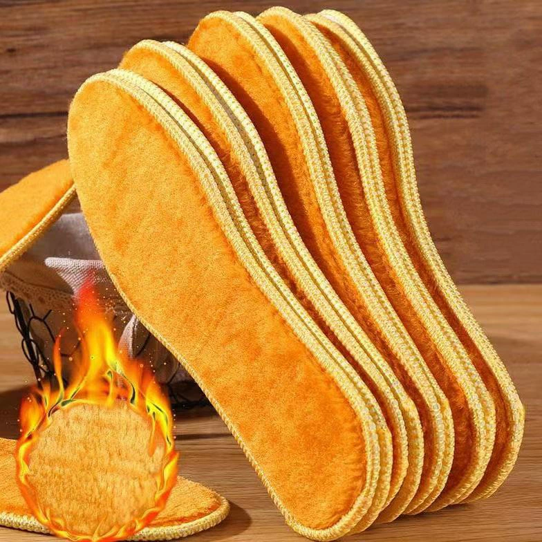 Зимние кашемировые дезодоранты, амортизирующие бархатные теплые стельки для мужчин и женщин, утолщенные хлопковые стельки для мужчин, уличные снежные с флисовой подкладкой