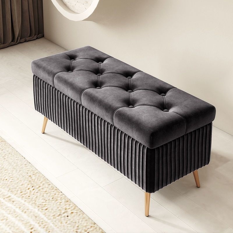 Nordic long rectangular storage bench for changing shoes, home entryway sofa stool, rectangular seating bench for fitting room storage