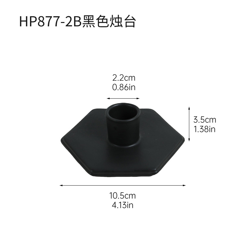 Adornos de candelabros de cerámica polígono minimalista moderno Wabiji Vintage Vela en blanco y negro Asiento de mesa Decoraciones