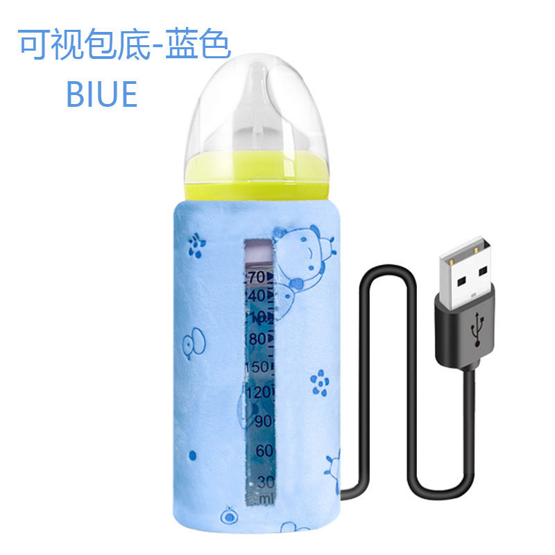 Biberón con aislamiento USB, calefacción y control de temperatura constante, portátil, ideal para mantener la leche del bebé caliente en invierno.