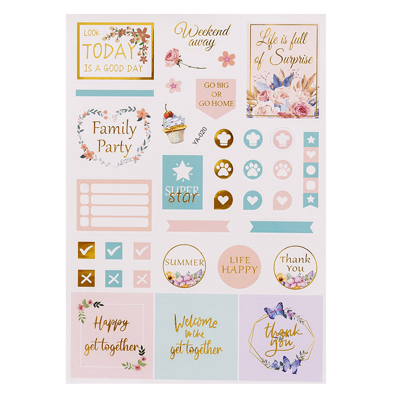 Nuevo plan pegatinas PLANNER STICKER Festival tema notas mano cuenta pegatinas 1230 planificación pegatinas
