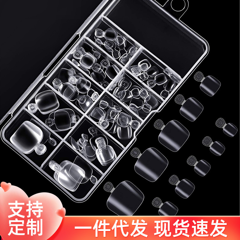 100 Boxed Toenail Patch Acrylic Faux Toenail Patch 10 Sizes Nail Shop Set Accessories