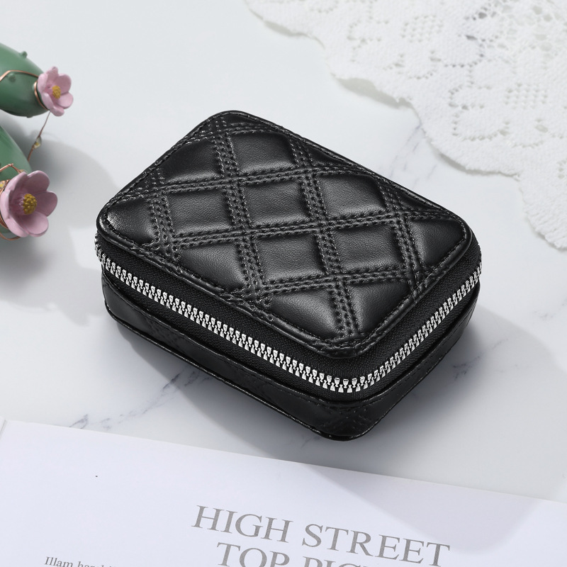 Nueva bolsa de cambio de diamante de cuero suave exquisita damas 2025 nueva bolsa de monedas de alta calidad de moda mini billetera