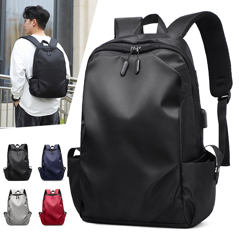 Cross-border laptop bag, large-capacity backpack, casual multi-functional simple USB charging backpack, commuter bag