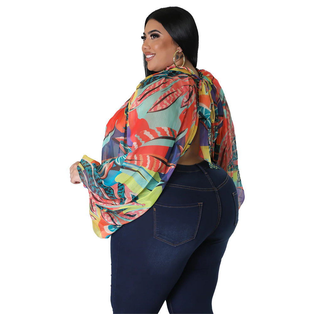 252g Weight Long Sleeve Sleeve Length Regular Sleeve Sleeve Type Spandex, Polyester, Chiffon Fabric Type Long Top Length Blouse Tops Type Daily, Street Occasion Round Neck Neckline Regular Fit Fit Type Color Block Pattern Spring&Summer Season Streetwear Style Blouse Long Sleeve Plus Size Tops Streetwear Color Block 35