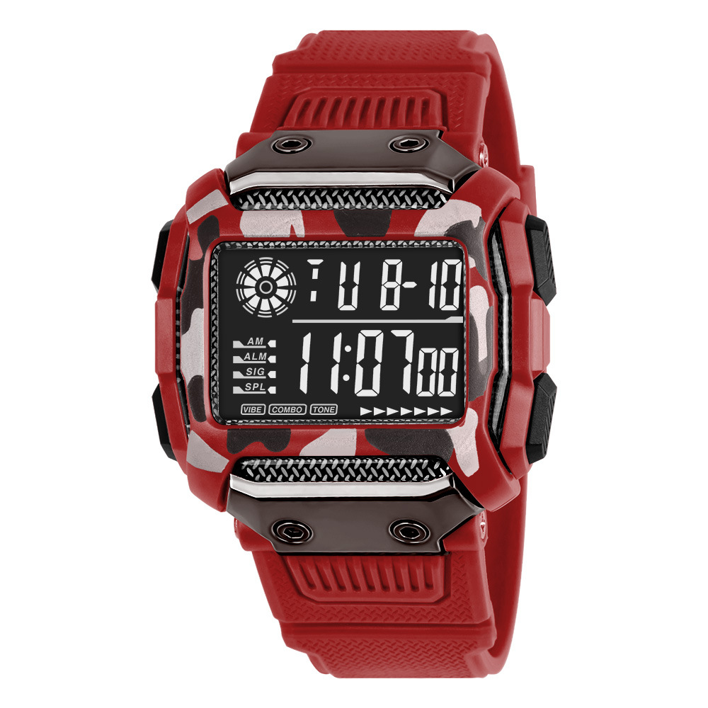 Reloj electrónico de deportes al aire libre de estudiantes de escuela secundaria de tendencia reloj electrónico de alarma de luz nocturna multifuncional al por mayor