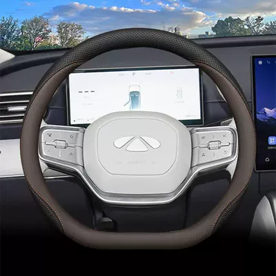 Steering Wheel Cover High-End | Steering wheel cover - black-brown-set-type-ultra-thin-model