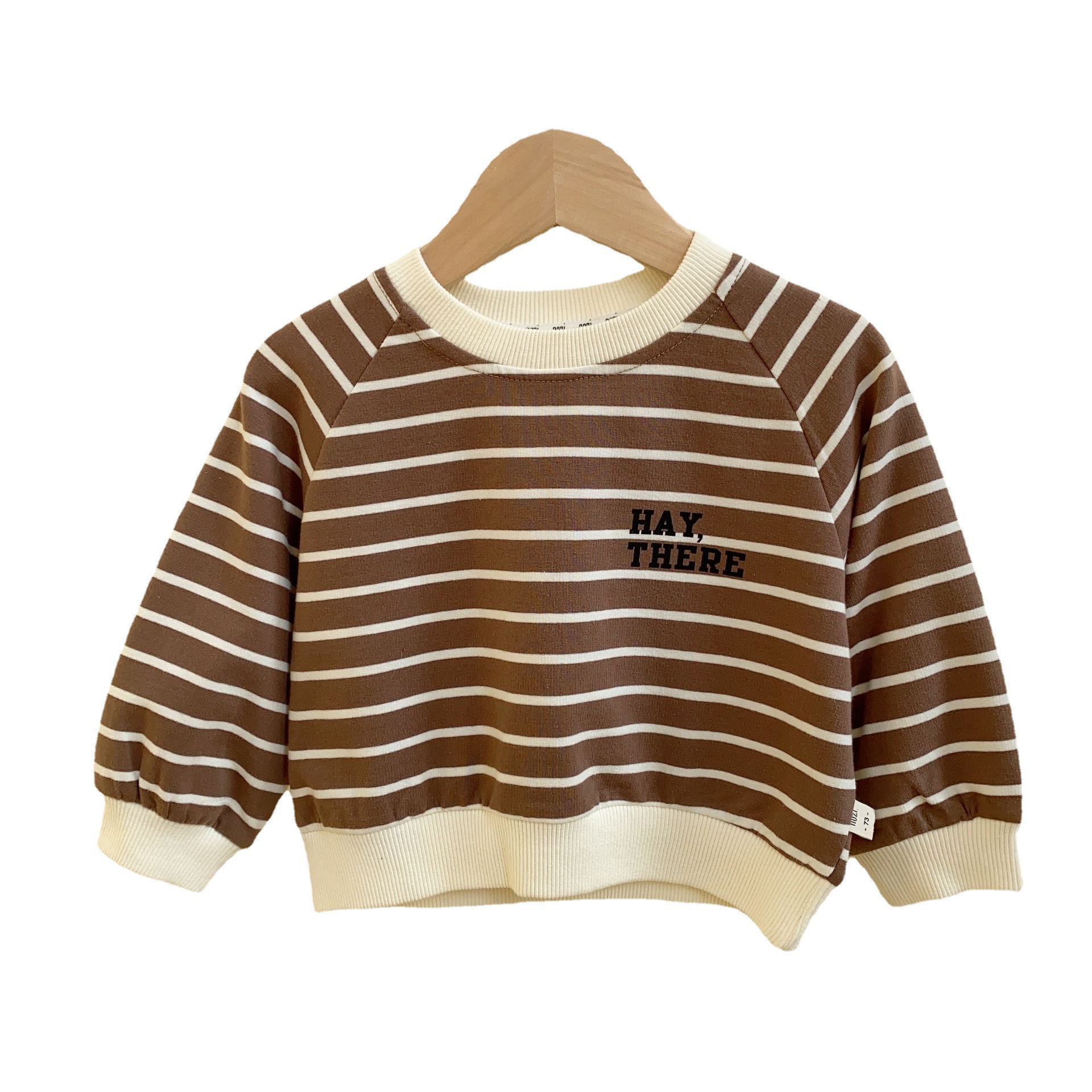 2023 primavera nuevo estilo coreano ropa infantil suéter a rayas para niños hombres y mujeres bebé Jersey primavera manga larga Camiseta