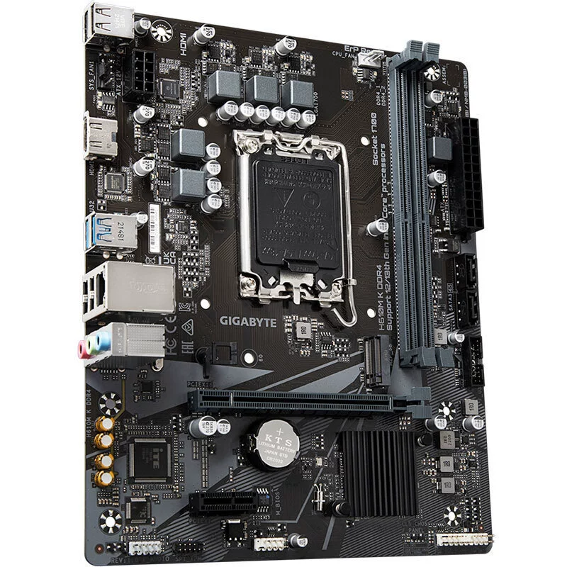 Совместимая материнская плата Intel Gigabyte H610M K DDR4 Поддержка процессоров 12/13 поколения LGA1700