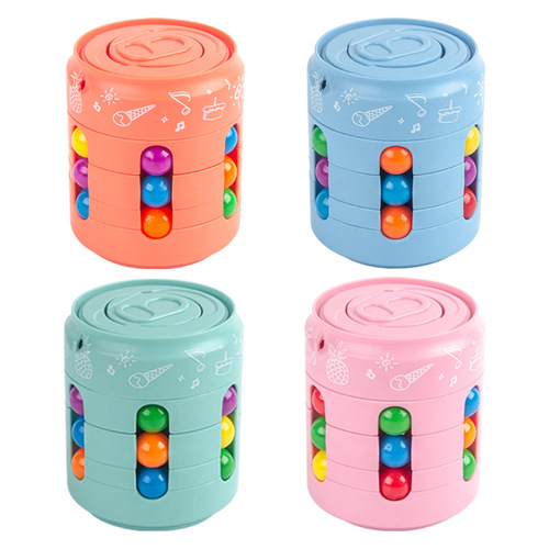 Can Magic Bean Fingertip Spinner Double-Sided Rolling Ball Puzzle Decompression Children's Toy Street Stall Supply Wholesale