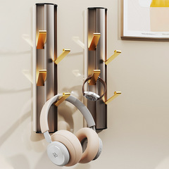Creative vertical invisible clothes hook bathroom toilet punch-free clothes hanger wall hanging row hook entrance hook