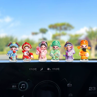 2025 New Car Ornaments Chinese Style Opera Characters Electric Car Interior Center Console Decorations (Car ornaments) - multiple-options-available-see-details-page-6-combinations-of-chinese-opera-characters-free-traceless-stickers