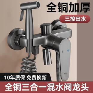 Mixer Valve Hot and Cold Faucet Two-In-One Water Heater Shower Head Set Bath Mixing Valve Shower Switch