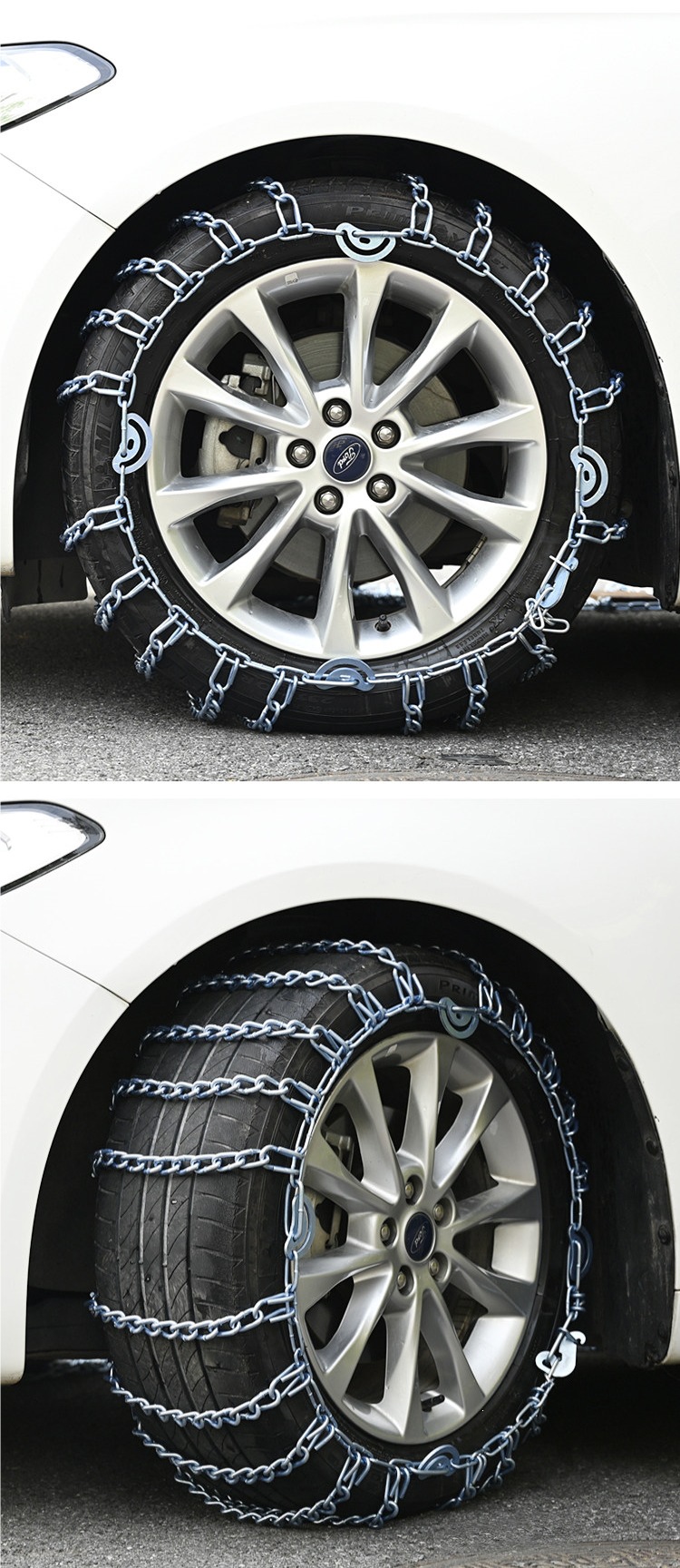 Car anti-skid chains for SUVs and sedans, extra thick and universal, suitable for small cars and off-road vehicles, winter snow use without damaging tires