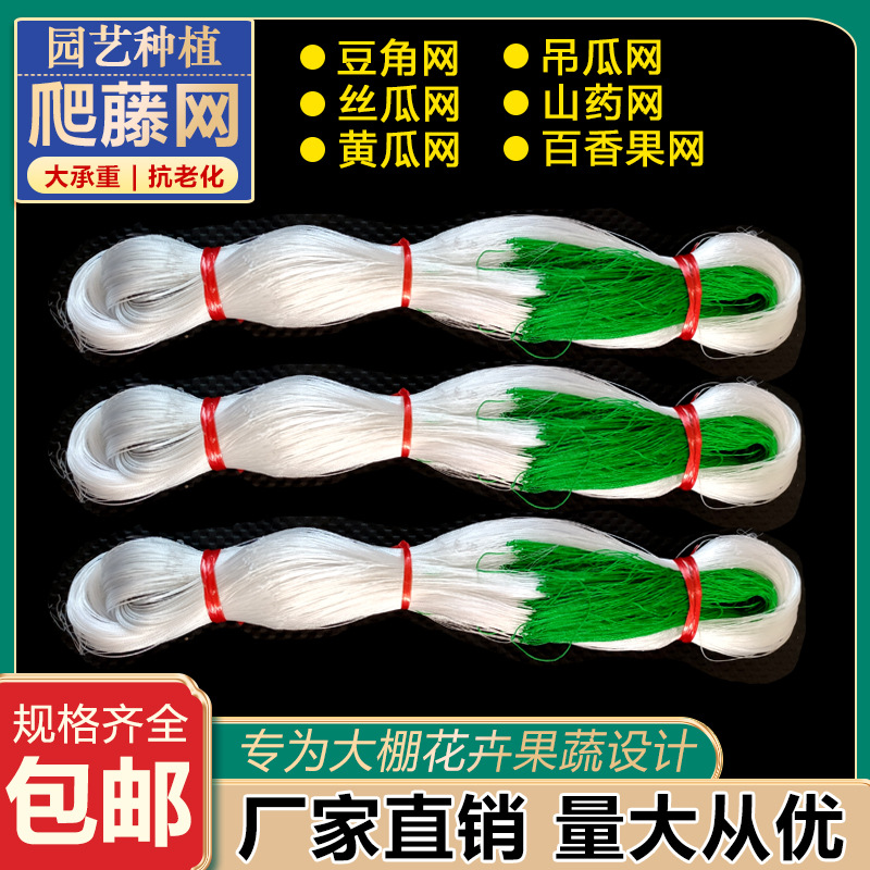 豇豆吊瓜丝瓜苦瓜黄瓜豆角百香果专 网植物爬藤网种植网攀爬农用