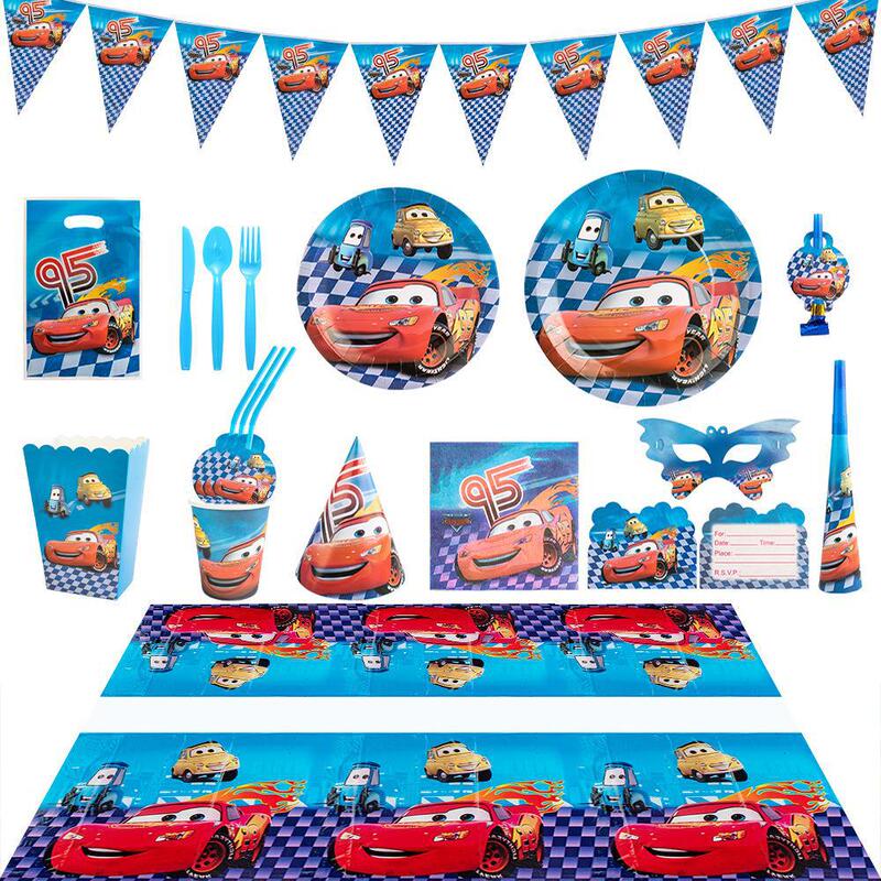 Cartoon car story children's birthday party party supplies disposable paper cup paper plate tableware suit
