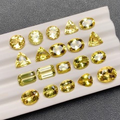 天然巴西黄色海蓝宝裸石戒面镶嵌海蓝宝石项链戒指吊坠配石批发