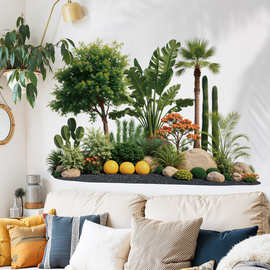 植物花镜背景墙面装饰可移除贴画卧室沙发商场玻璃夏天墙贴 69179