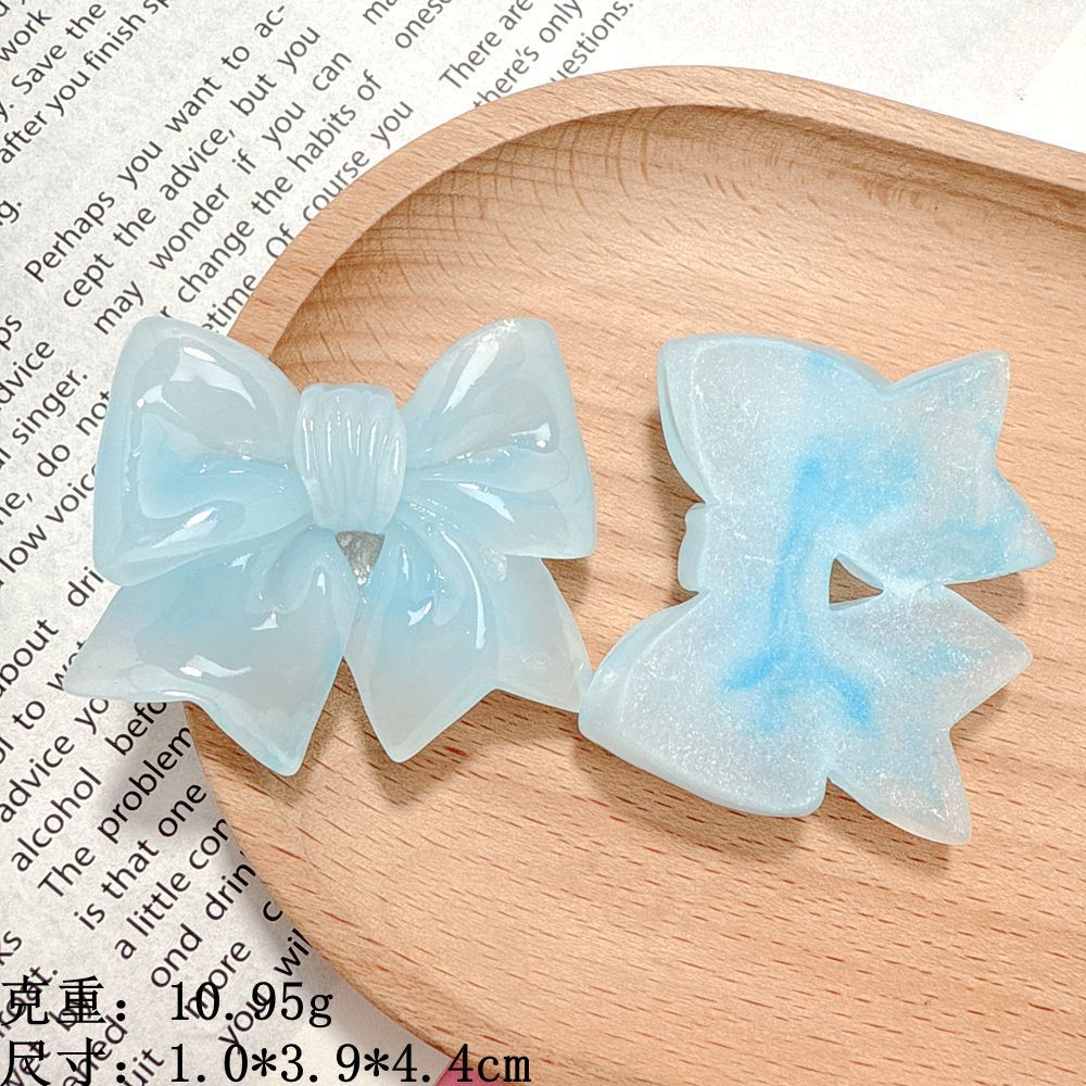 大きな花のグラデーションの蝶ネクタイの樹脂部品のクリームゴムdiyの髪のひものヘアピンのコップの靴のボタンの収納箱のペンダント