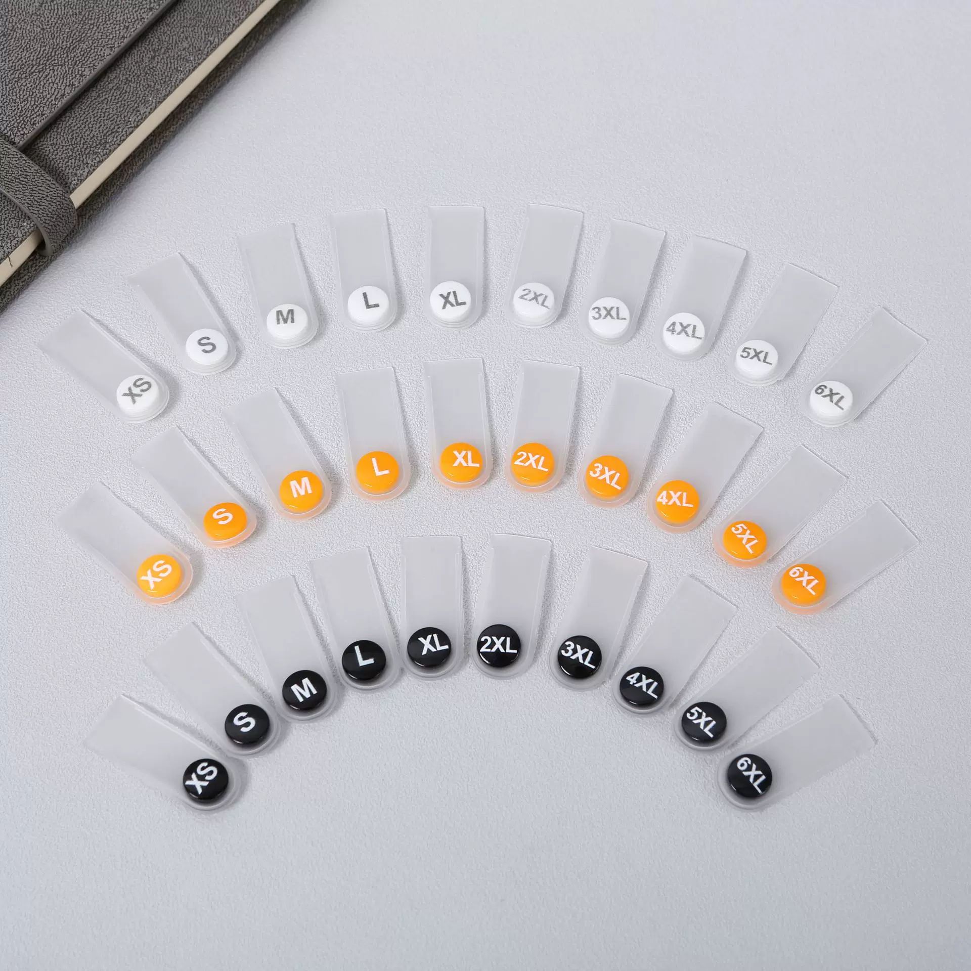 羽绒服棉服尺码扣服装圆形粒标分码按扣子扣塑扣钮扣