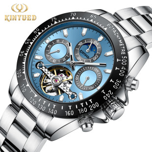 Kinyud Mechanic Watch Multifunctional Star Calendar Fully Automatic Men's Watch Waterproof Tourbillon Mechanical Watch Wholesale