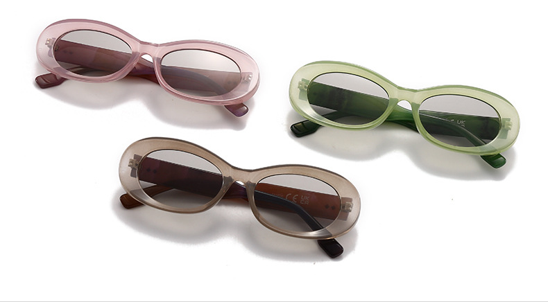 60g Weight Full Frame Glasses Structure Sunglasses Classification PC, UV400 Protection Lens Material Oval Frame Glasses Style Casual, Outdoor Occasion Geometric Pattern Unisex Gender Vintage Style, Classic Style Style Vintage Style Classic Style Geometric PC UV400 Protection Oval Frame Full Frame Women's Sunglasses 4